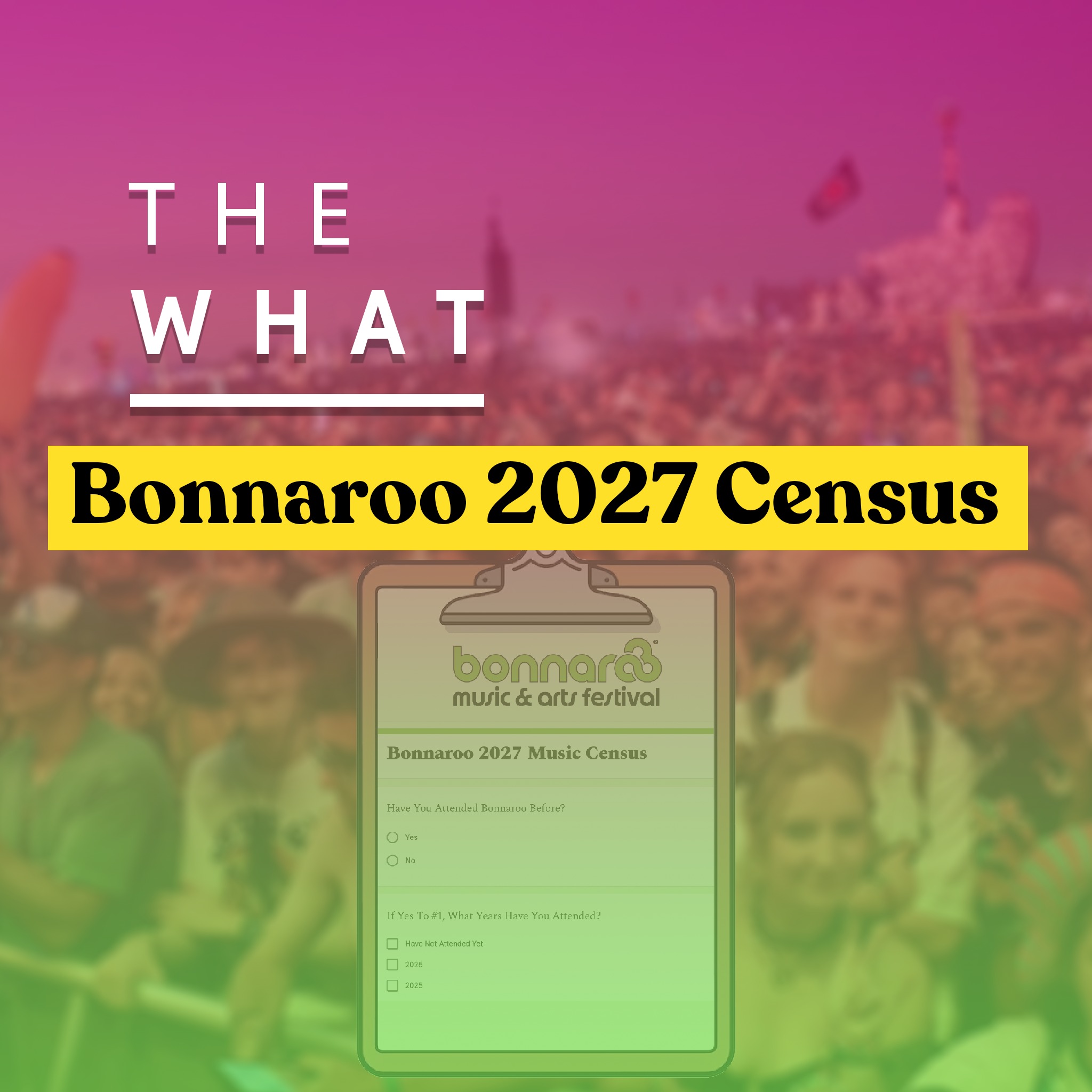 We Filled Out Bonnaroo's 2027 Music Census episode artwork