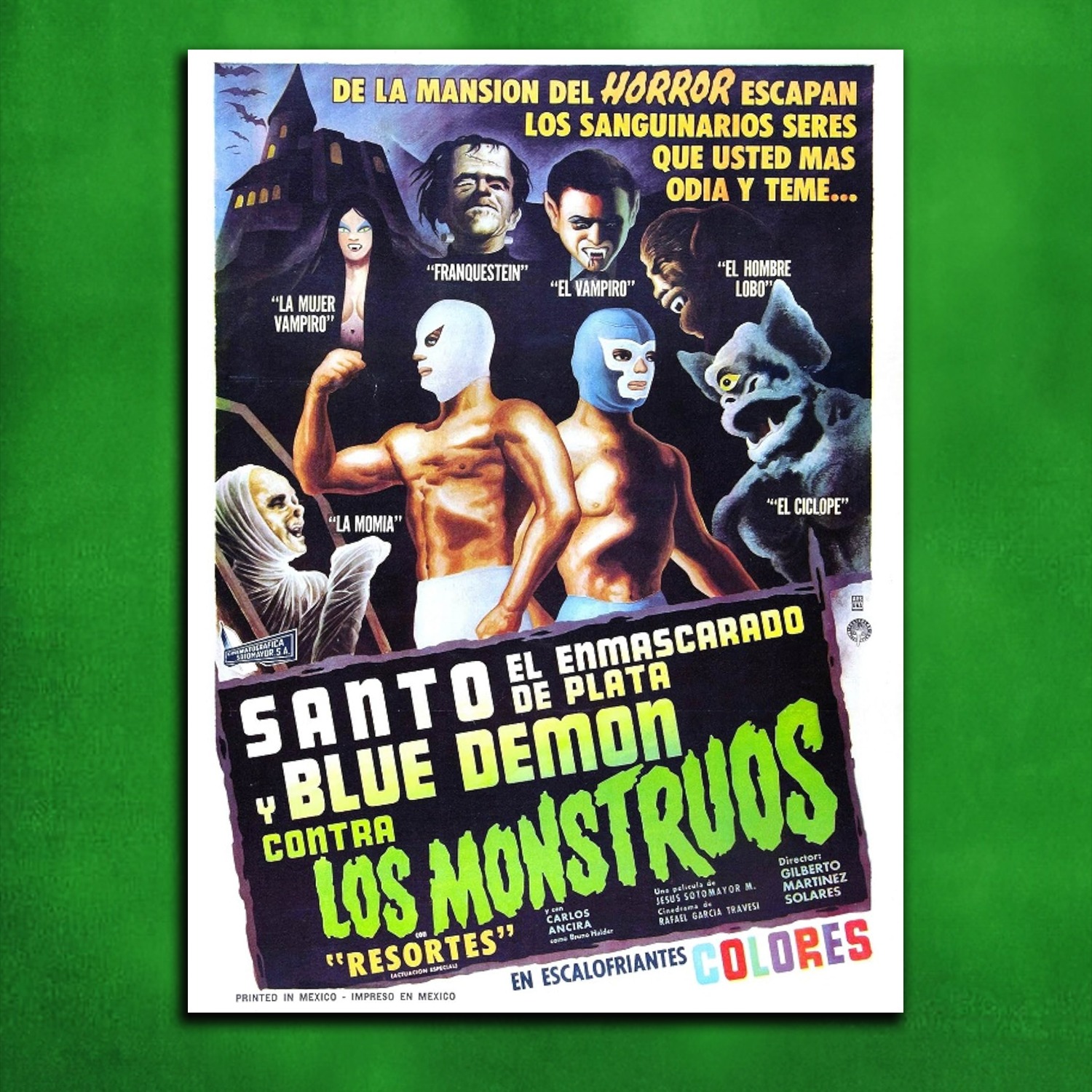 Santo and Blue Demon vs The Monsters (1970) — Zombie Strains cover