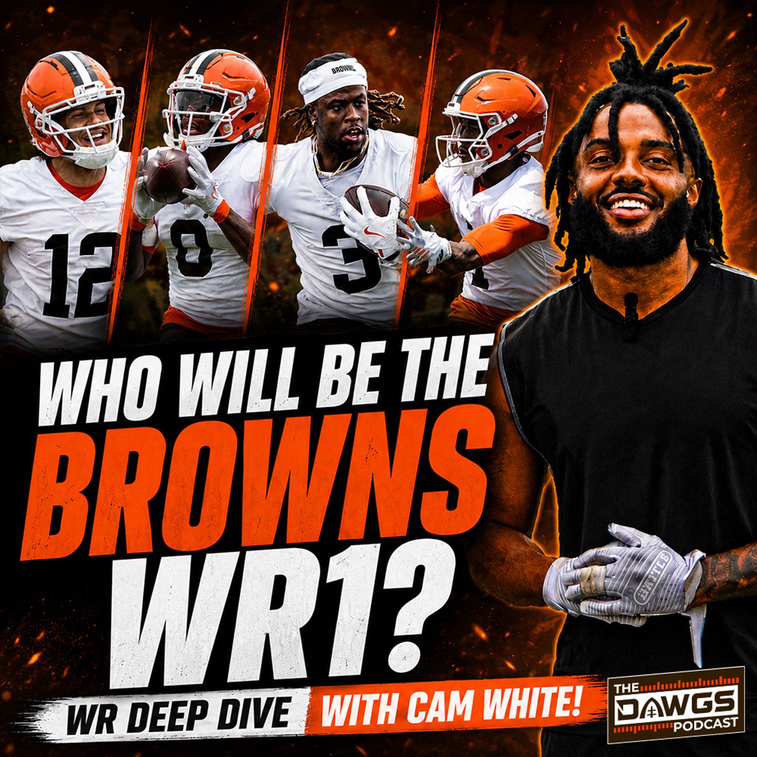 Who Will Be the Browns WR1? Wide Receiver Deep Dive with Cam White - Cleveland Browns Podcast for 7/23/26 episode artwork