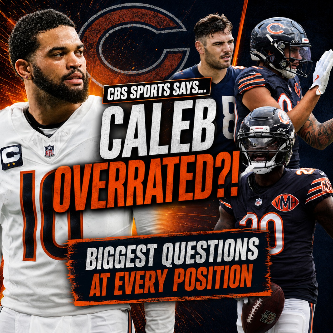 Bears Training Camp Questions: Caleb Williams Overrated?! Every Position Under The Microscope episode artwork