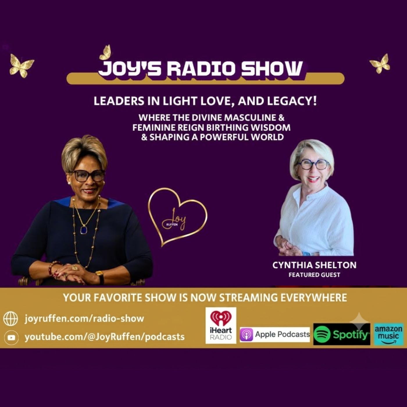 Joy's Radio Show: Leaders in Light, Love, and Legacy - Cynthia Shelton episode artwork