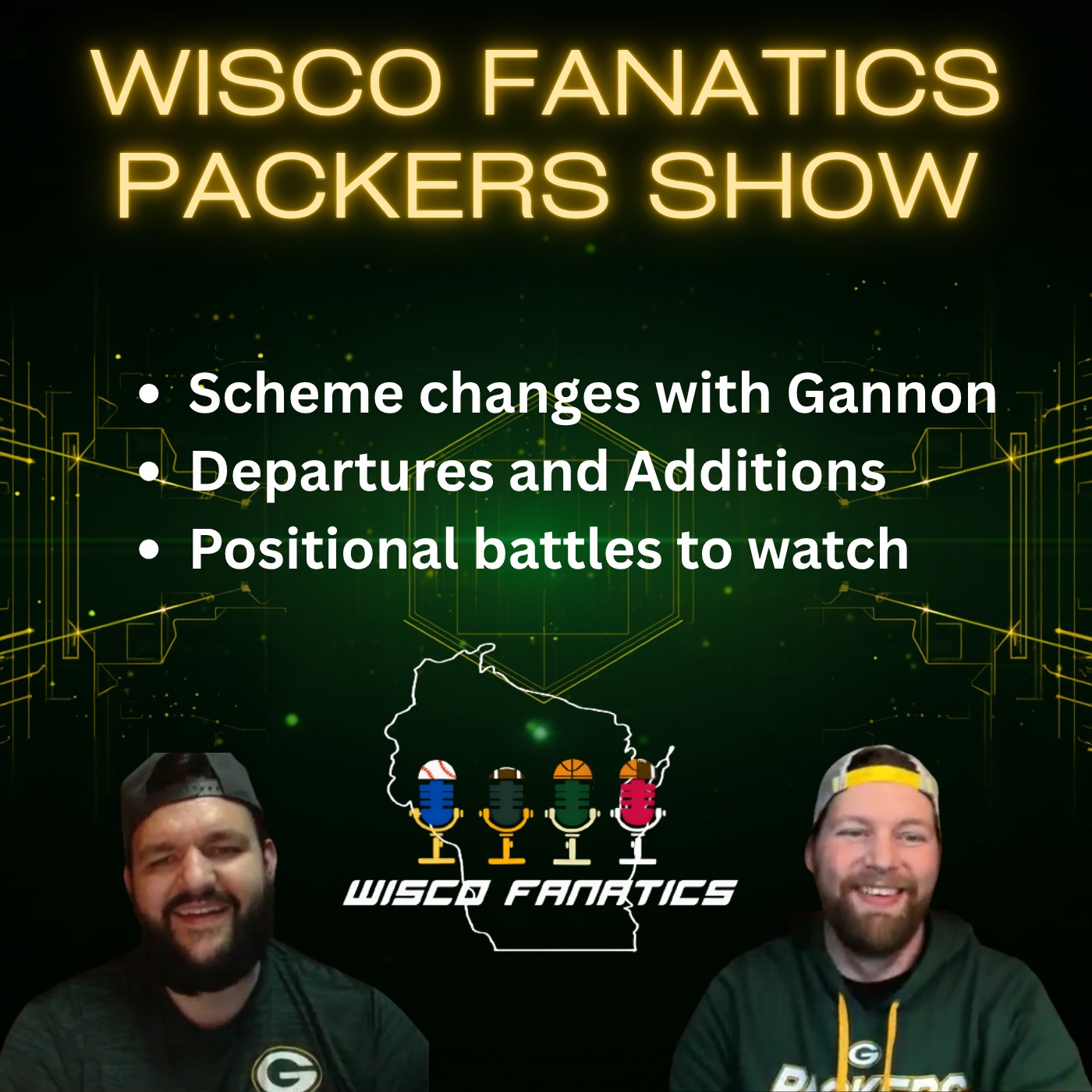 Packers scheme with Gannon, Departures and Additions, Positional Battles episode artwork