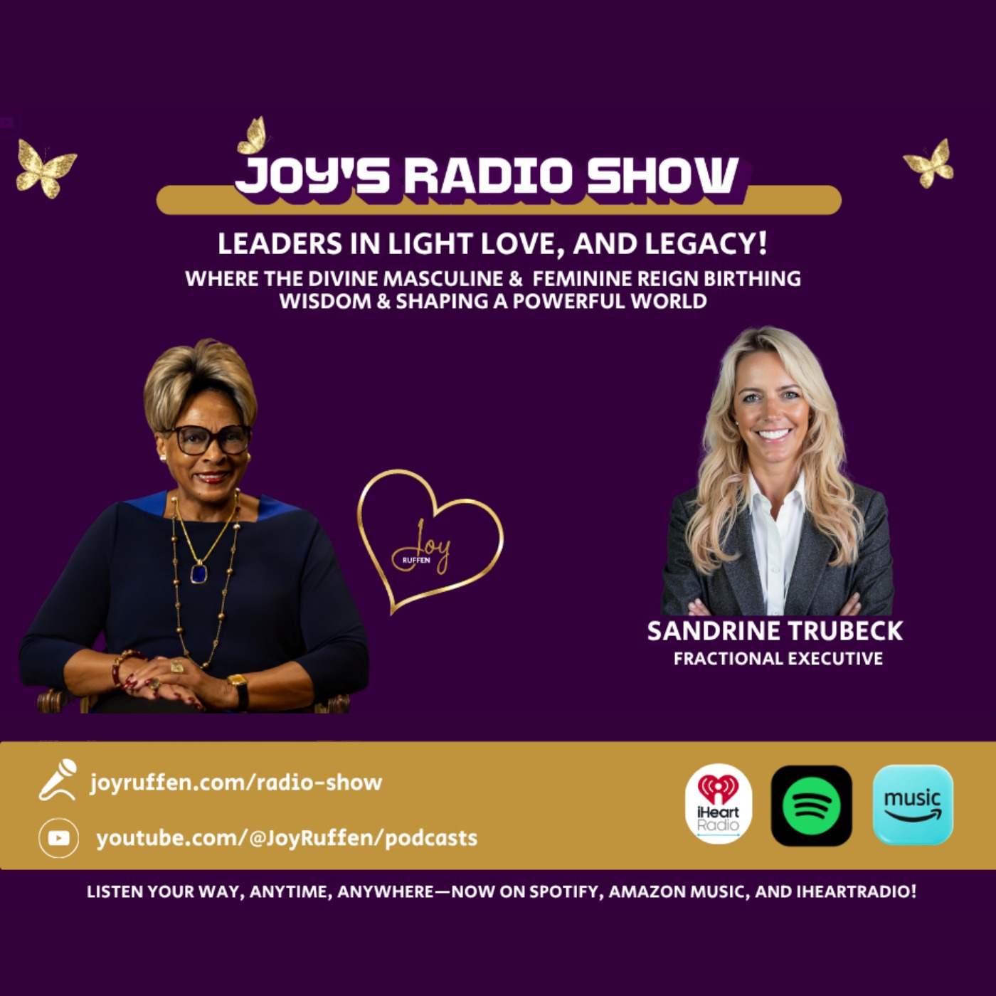 Joy's Radio Show Leaders in Light, Love, and Legacy with Sandrine Trubeck episode artwork
