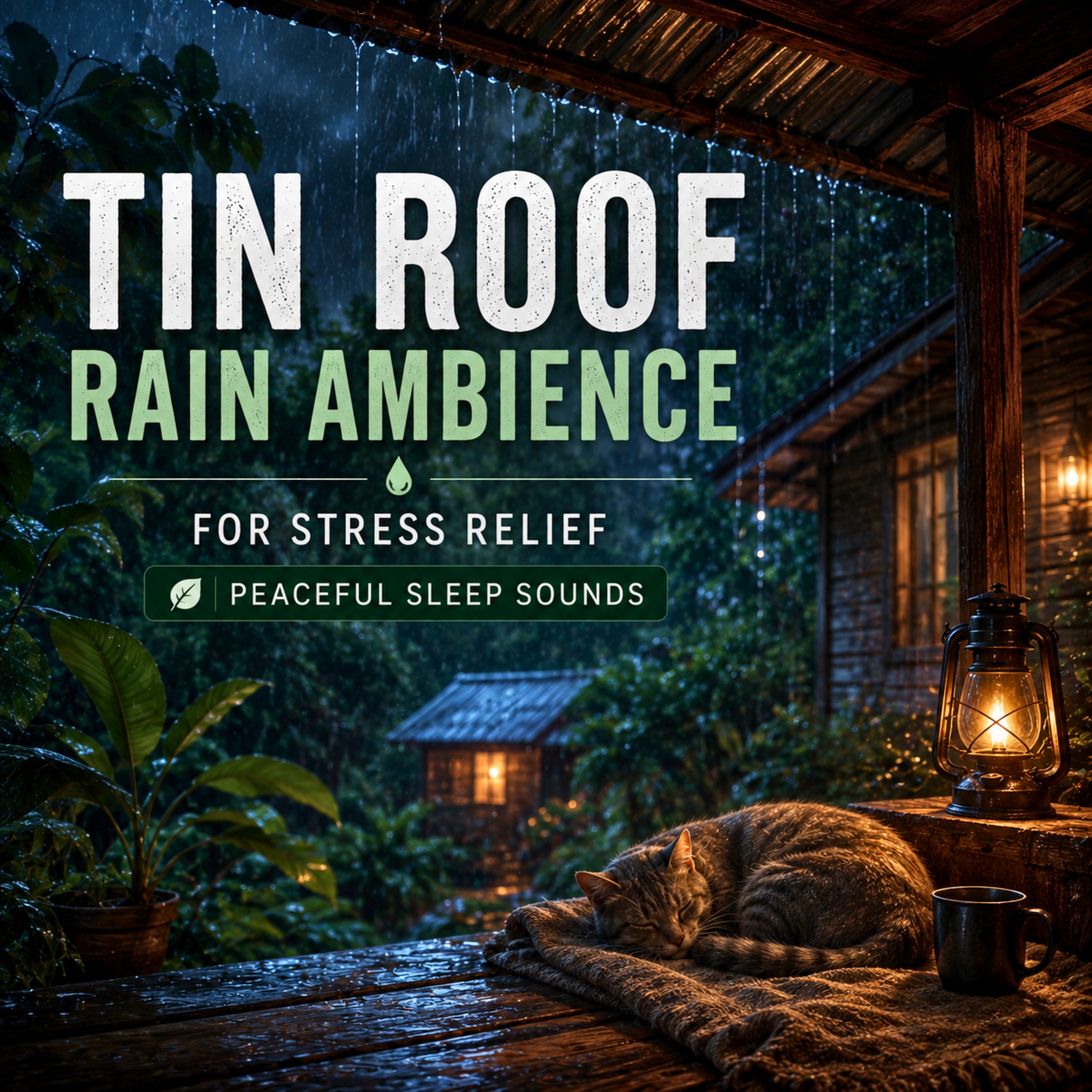 Tin roof rain ambience for stress relief | Peaceful sleep sounds episode artwork