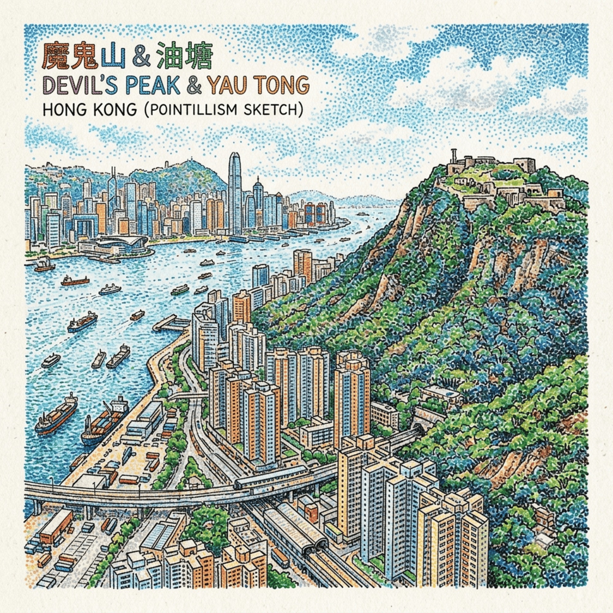 (FRA) La porte de transformation géographique de Yau Tong et de Devil's Hill