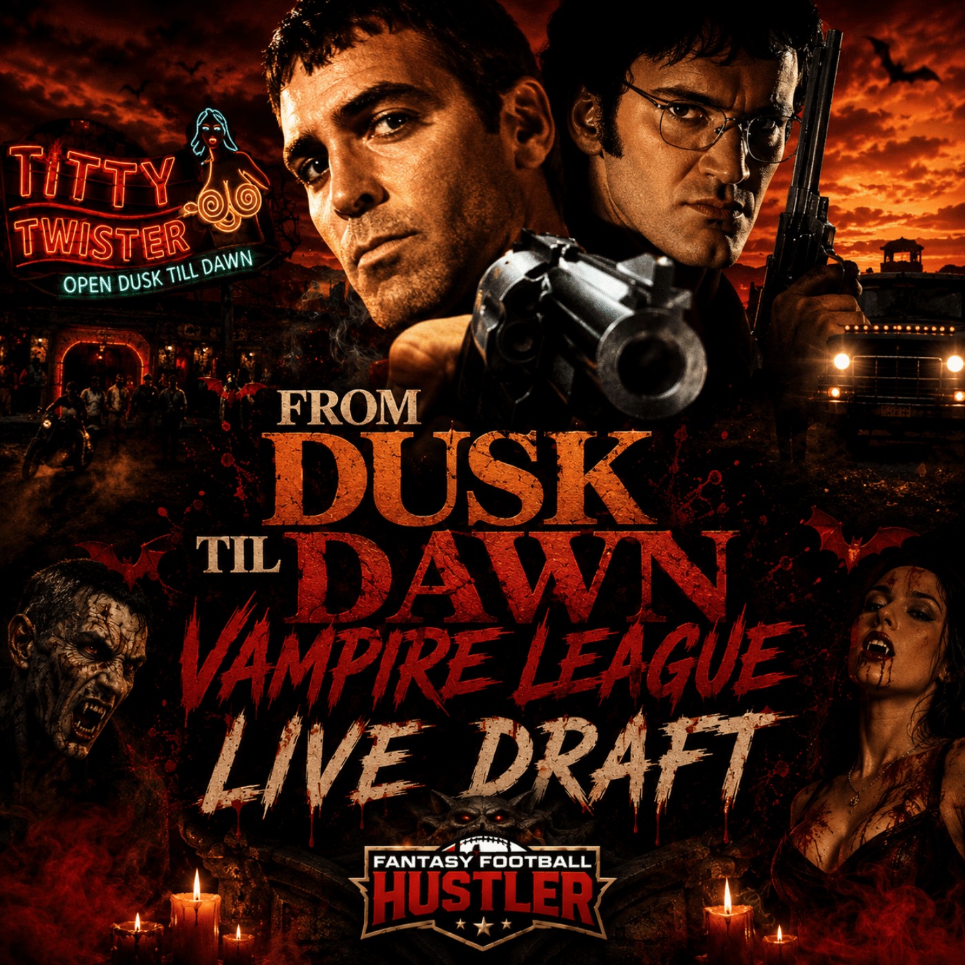Fantasy Football LIVE: Vampire League Draft SHOWDOWN!