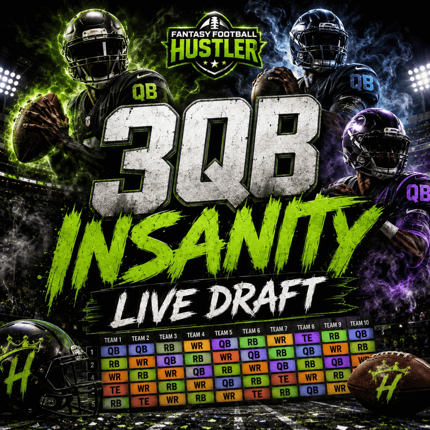 Fantasy Football LIVE: 3QB Draft SHOWDOWN!