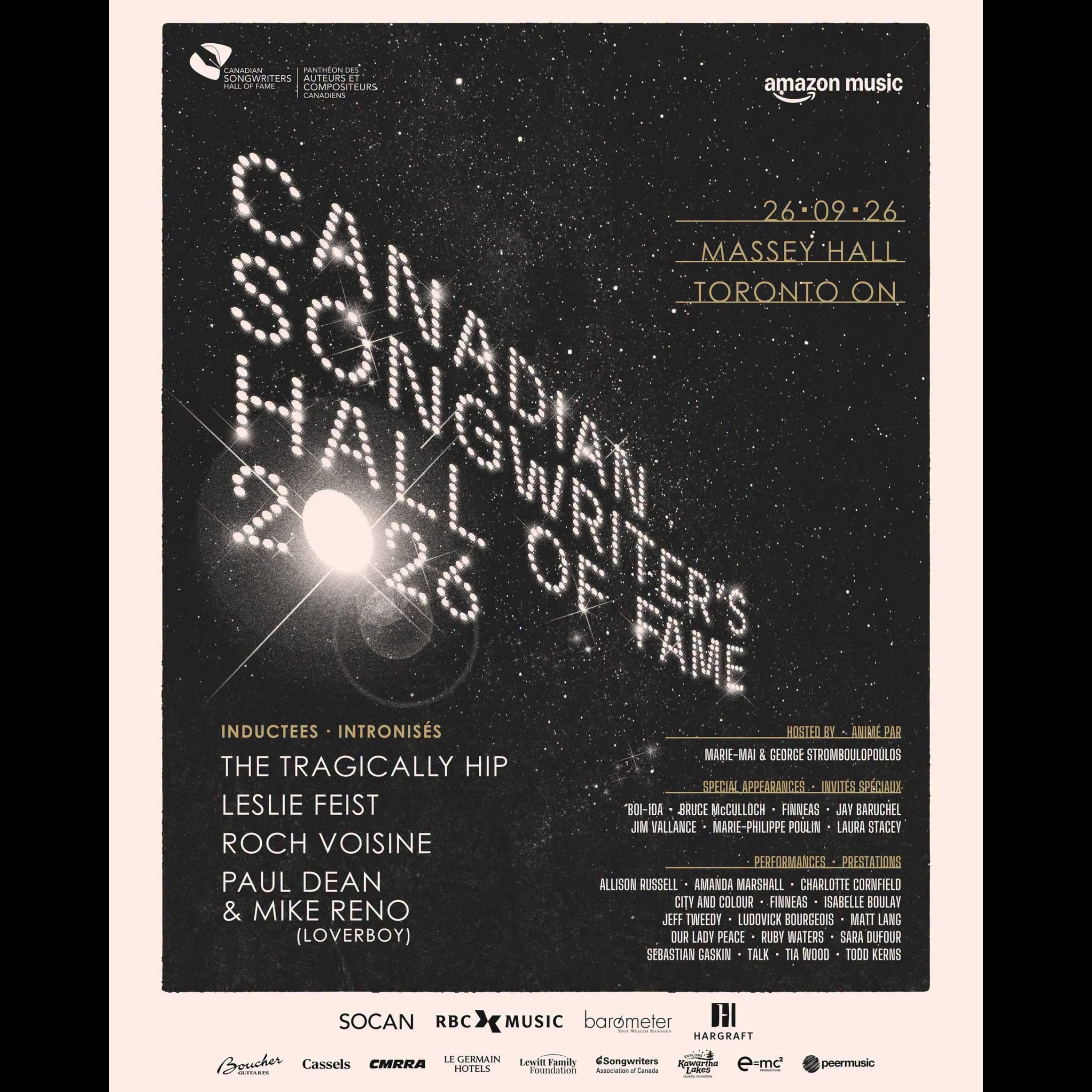 2026 Canadian Songwriters Hall of Fame (CSHF) Induction Week Is Here!
