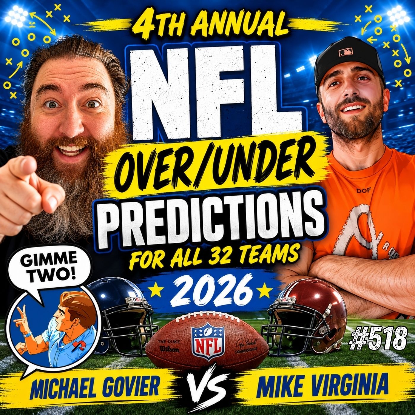 4th Annual NFL Over/Under Picks | August 14th, 2026 episode artwork